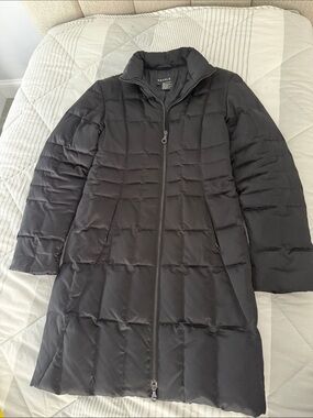 Searle Black Long Quilted Puffer Coat